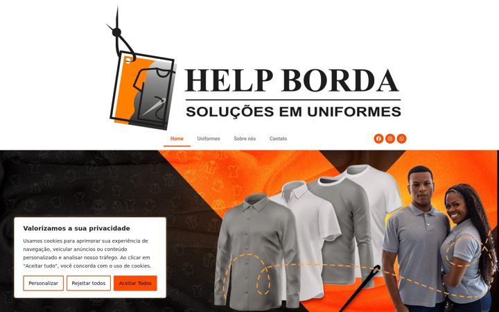 Screenshot of helpborda.com.br