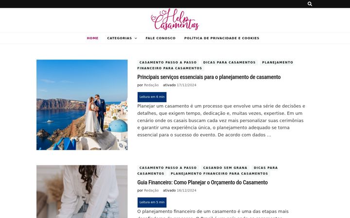 Screenshot of helpcasamentos.com