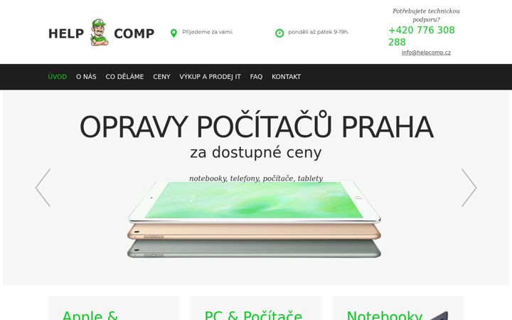 Screenshot of helpcomp.cz