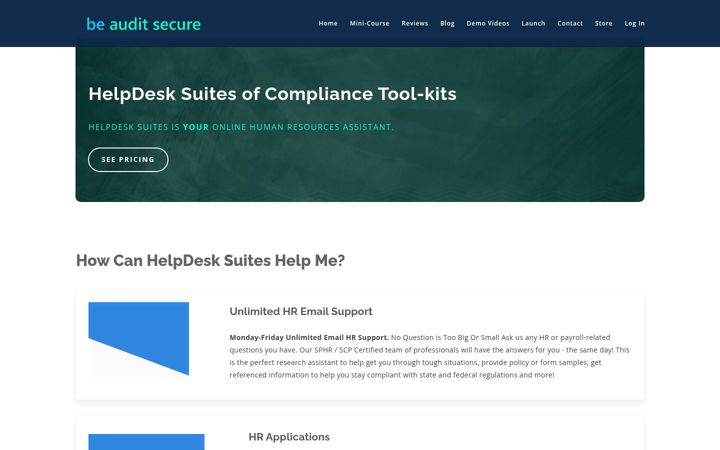 Screenshot of helpdesksuites.com