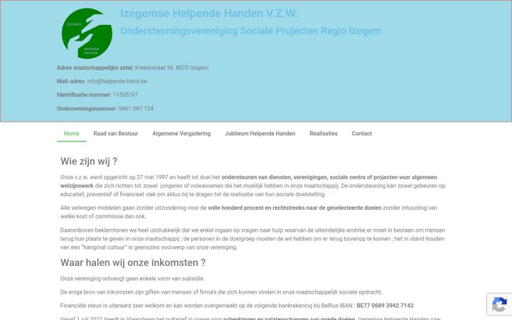 Zrzut ekranu helpende-hand.be