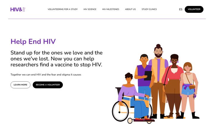Screenshot of helpendhiv.org