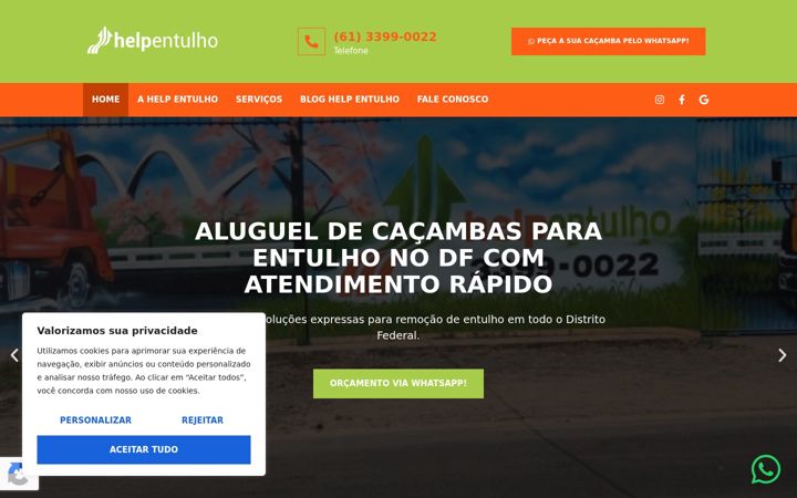 Screenshot of helpentulho.com.br
