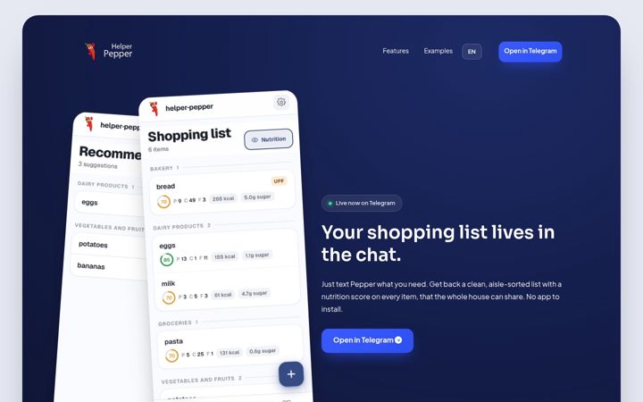 Screenshot of helper-pepper.com