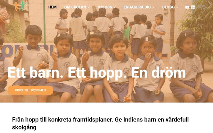 Screenshot of helpforchildren.se