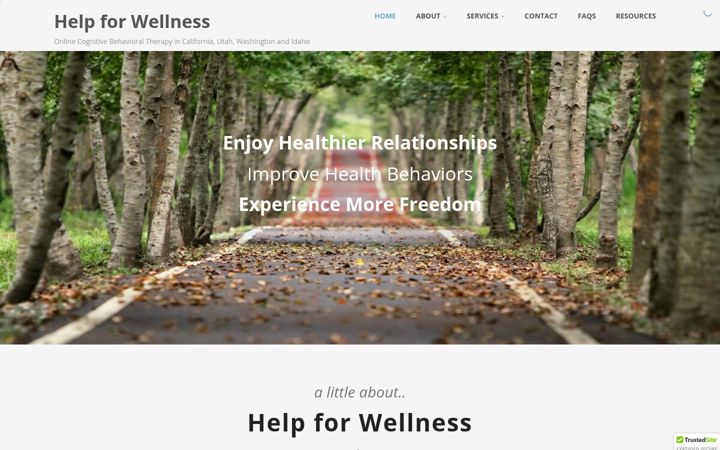 Screenshot of helpforwellness.com