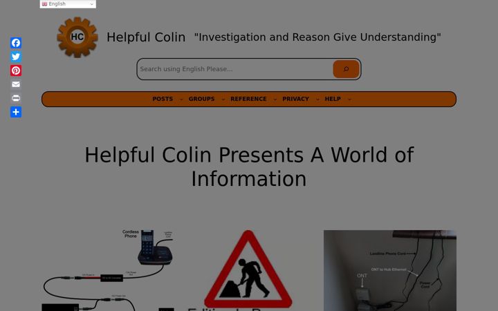 Screenshot of helpfulcolin.com
