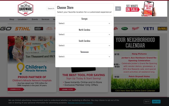 Screenshot of helpfulhardwareco.com