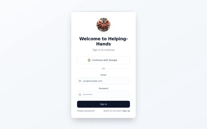 Screenshot of helping-hands.uk