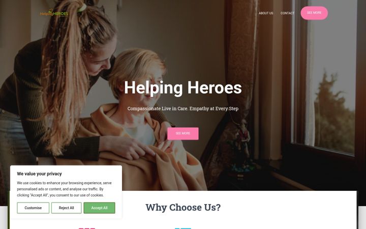 Screenshot of helping-heroes.co.uk
