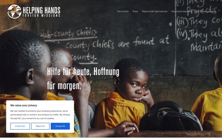 Screenshot of helpinghands-deutschland.de