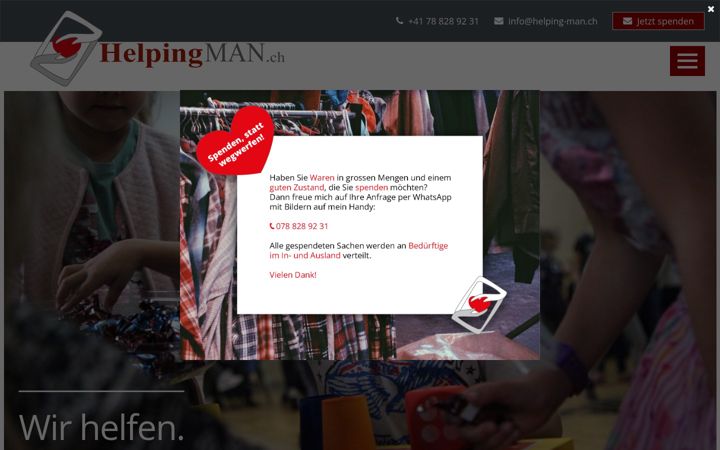 Screenshot of helpingman.ch