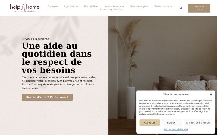 Screenshot of helpinhome.fr