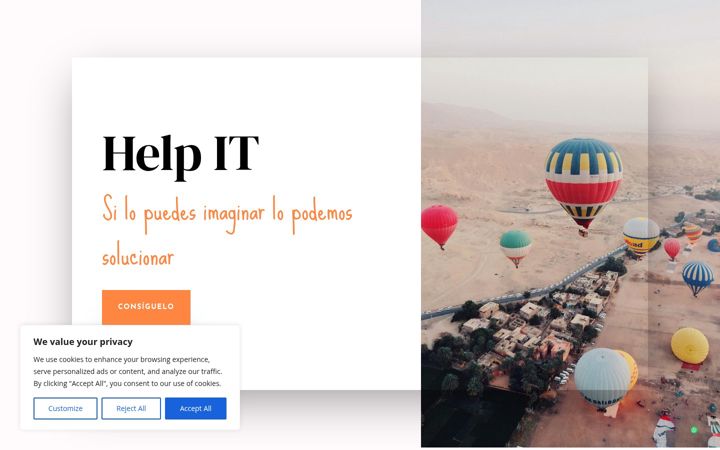 Screenshot of helpitapp.es