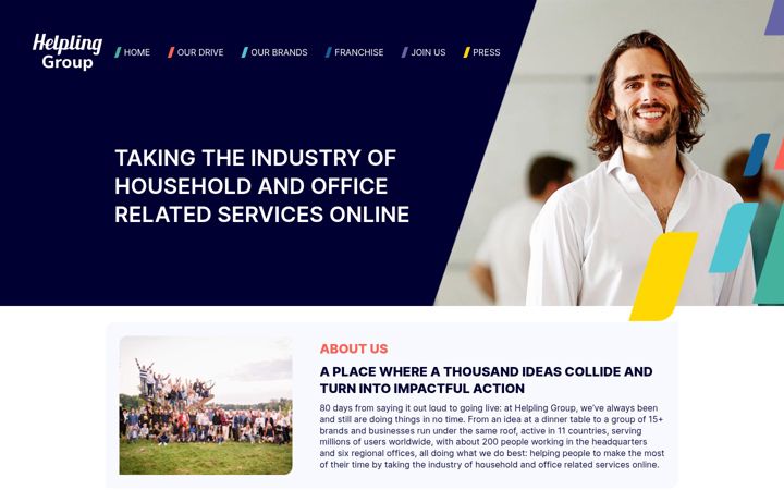 Screenshot of helpling-group.com