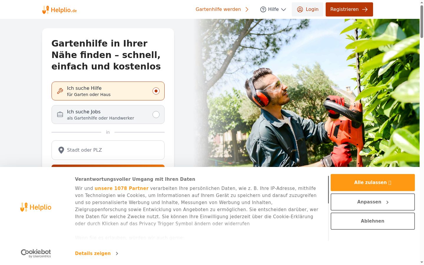 Ekrānuzņēmums ar piekrišanas baneri, kas tika rādīts pirms jebkādas mijiedarbības