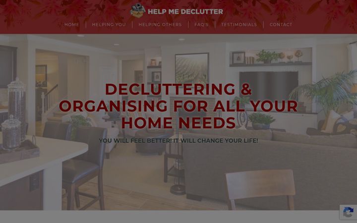 Screenshot of helpmedeclutter.co.uk