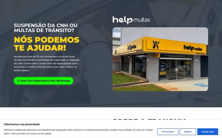 Screenshot of helpmultasbr.com.br