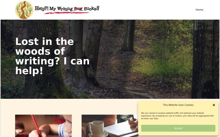 Screenshot of helpmywritingsux.com