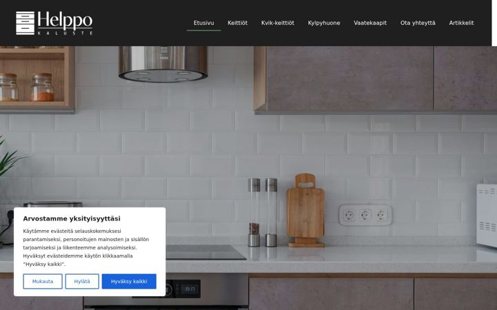 Screenshot of helppokaluste.fi