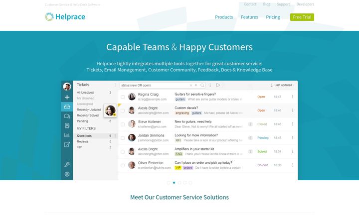 Screenshot of helprace.com