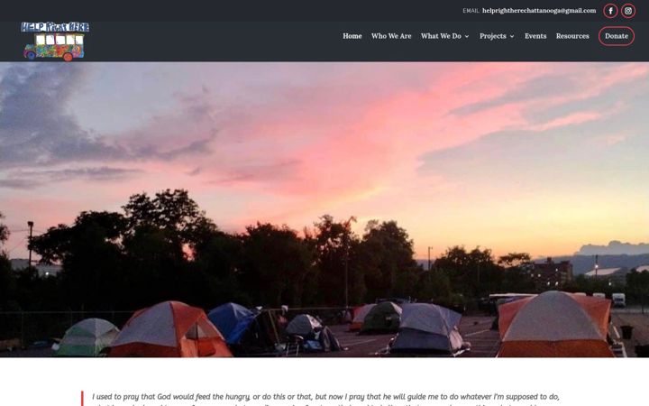 Screenshot of helprightherechattanooga.org