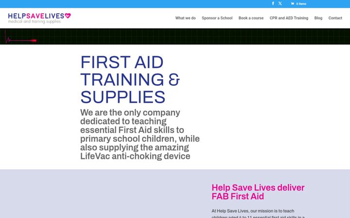 Screenshot of helpsavelives.co.uk