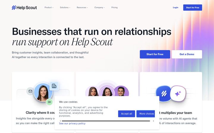 Ekrano kopija helpscout.net