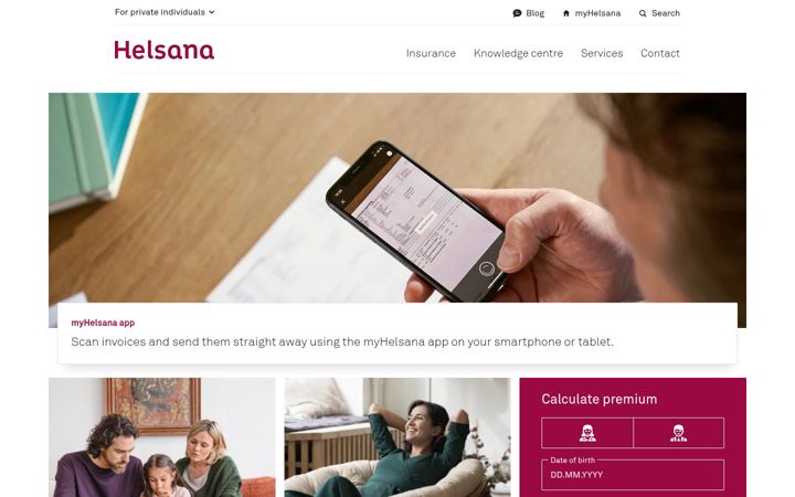 Screenshot of helsana.ch