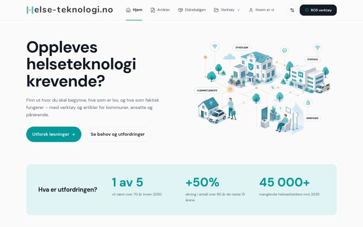 Screenshot of helse-teknologi.no