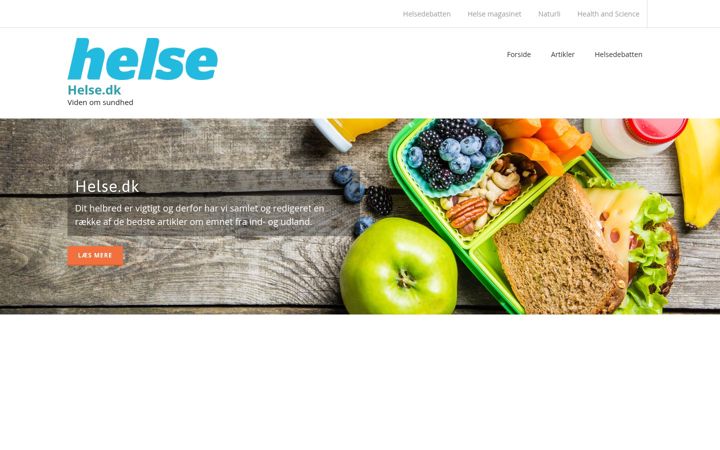 Screenshot of helse.dk