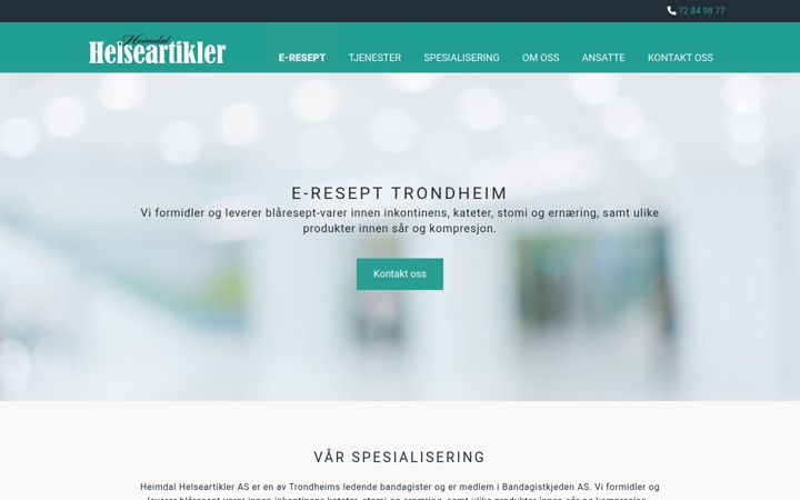 Screenshot of helseartikler.no
