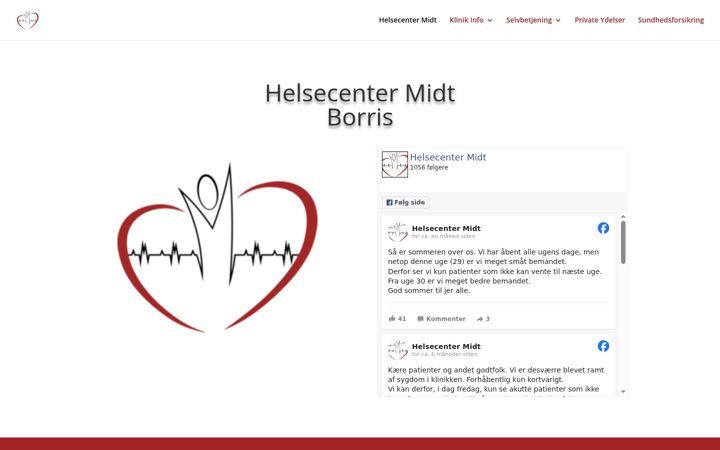 Screenshot of helsecentermidt.dk