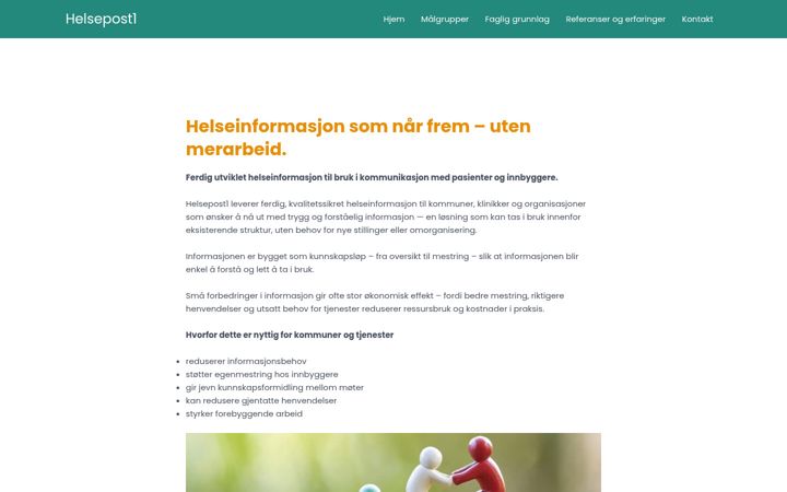 Posnetek zaslona helsepost1.no