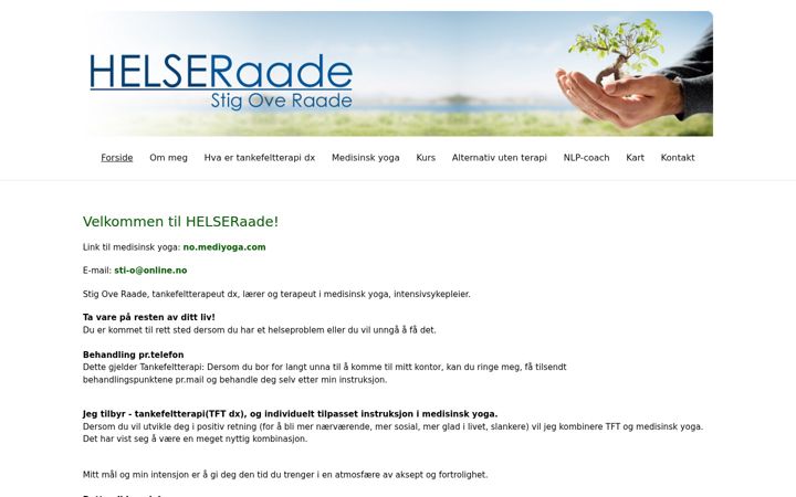 Screenshot of helseraade.no