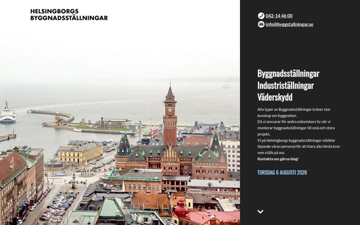 Screenshot of helsingborgsbyggnadsstallningar.se