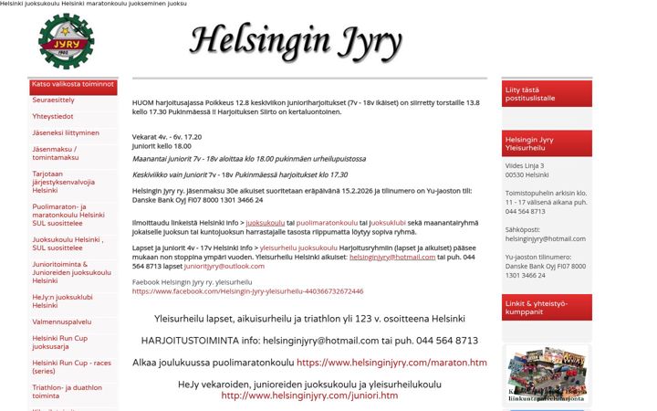 Screenshot of helsinginjyry.com