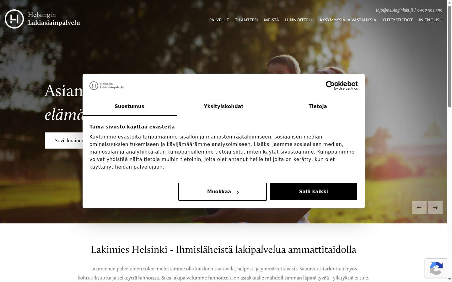 Snímek obrazovky baneru souhlasu zobrazeného před jakoukoli interakcí