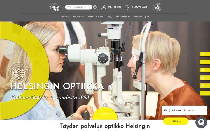 Screenshot of helsinginoptiikka.fi