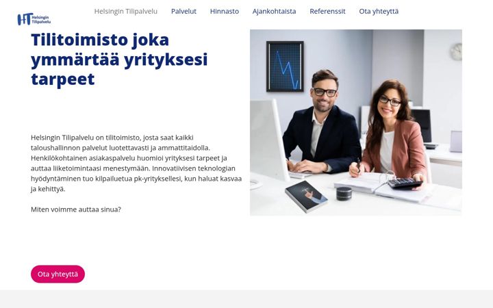 Screenshot of helsingintilipalvelu.fi