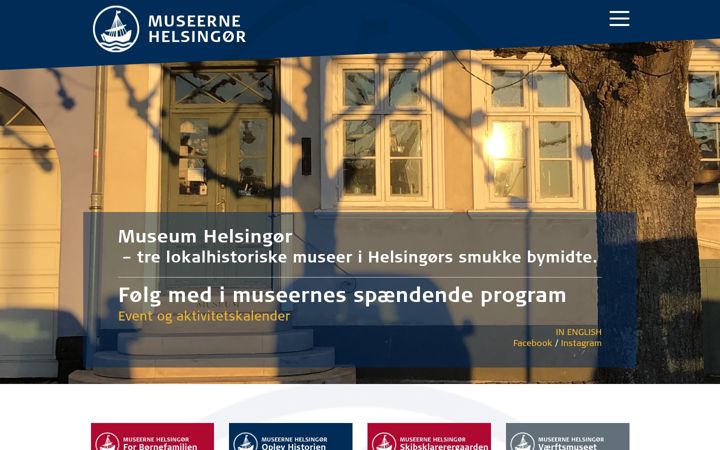 Screenshot of helsingormuseer.dk