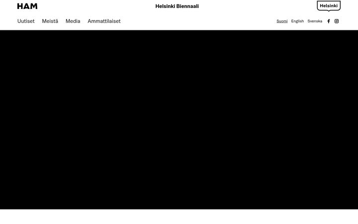 Screenshot of helsinkibiennaali.fi