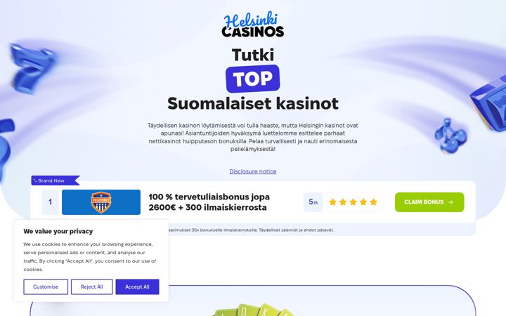 Screenshot of helsinkicasinos.com
