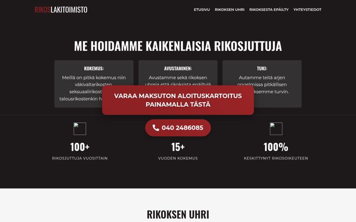 Screenshot of helsinkilakimies.com