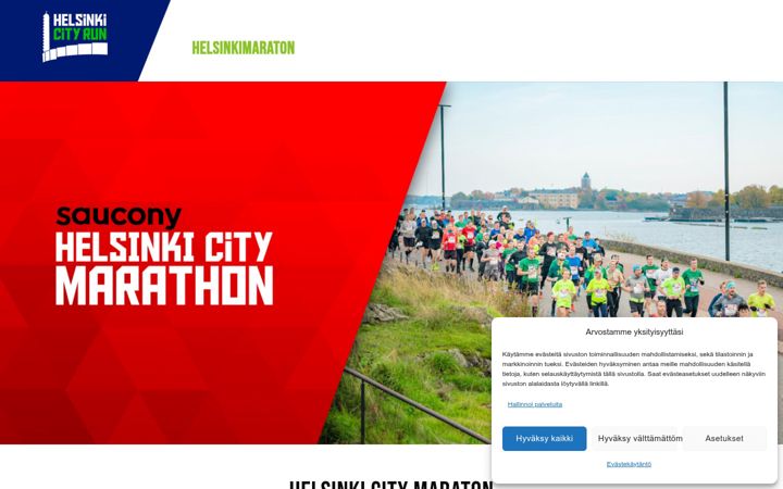 Screenshot of helsinkimaraton.com