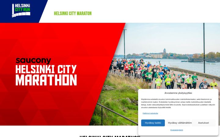 Screenshot of helsinkimaraton.fi