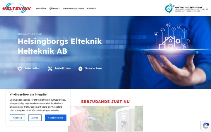 Screenshot of helteknik.se