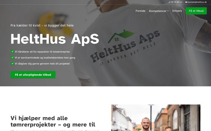 Screenshot of helthus.dk