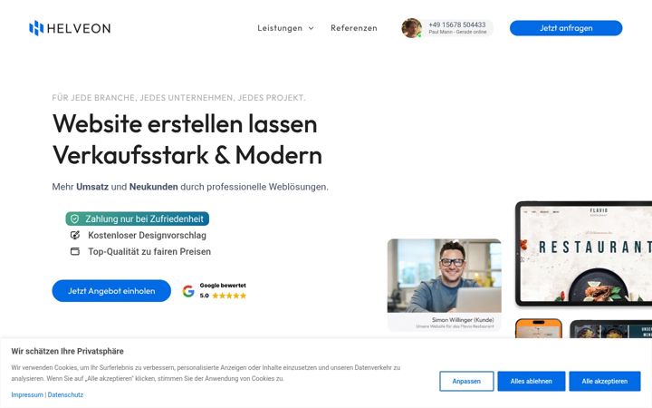 Screenshot of helveon.de