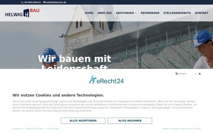 Screenshot of helwig-bau.de